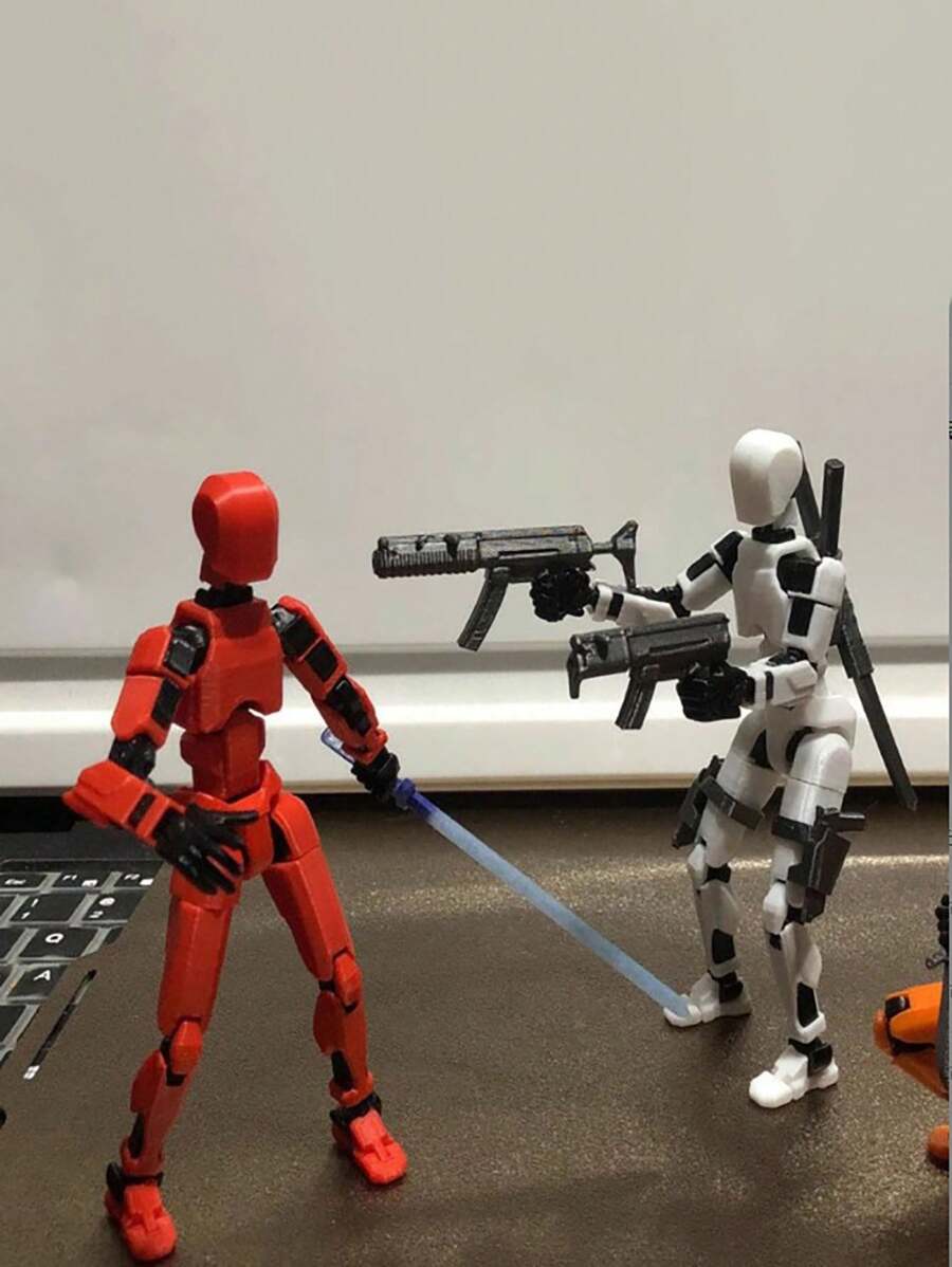 1pc Upgraded 13+ Jointed Posable 3D Printed Mechanical Action Figure, Stress Relief Lucky 13 Doll With Full Body Movement - Multicolor - View 1