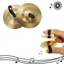 2pcs/4pcs Finger Cymbals, Suitable For Belly Dance, Band Cymbals, Hand Drums And Other Percussion Instruments, Suitable For Dance, Party Performance And Yoga - Multicolor - View 5