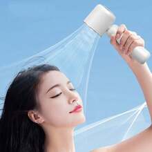 Portable Fan Rechargeable Mini Fan With Lanyard Visual Wind Speed Adjustment Wind Power Display Long Battery Life For Work And Outdoor Sports - 綠色 - 查看 3