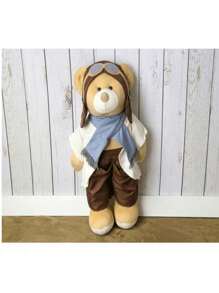Aviator Teddy Bear Diaper Holder 65cm - Baby's Room - 灰色 - 查看 1
