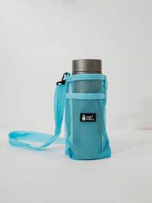 1pc Water Bottle Carrier Bag With Mesh Strap, Adjustable Shoulder Strap For Holding , Sports Water Bottles, Tumblers (Cup Not Included) - Multicolor - View 11
