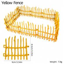 10pcs Assorted Fencing Design / Multiple Sizes / Various Colors Corral Fence Accessory Toy Set, Plastic Barn Yard Paddock Or Farm Animal Horse Model Fence Playset, Sandbox Scene Decoration Accessories