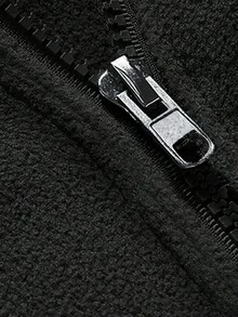 Winter Coat With Horn Buttons & Thermal Lined Hooded Jacket - Black - View 4