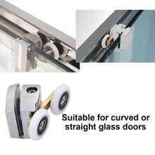 4 Pack Shower Screen Door Roller Replacement Glass Door Sliding Door Wheel Top And Bottom Fixed Pulley - Silver - View 5