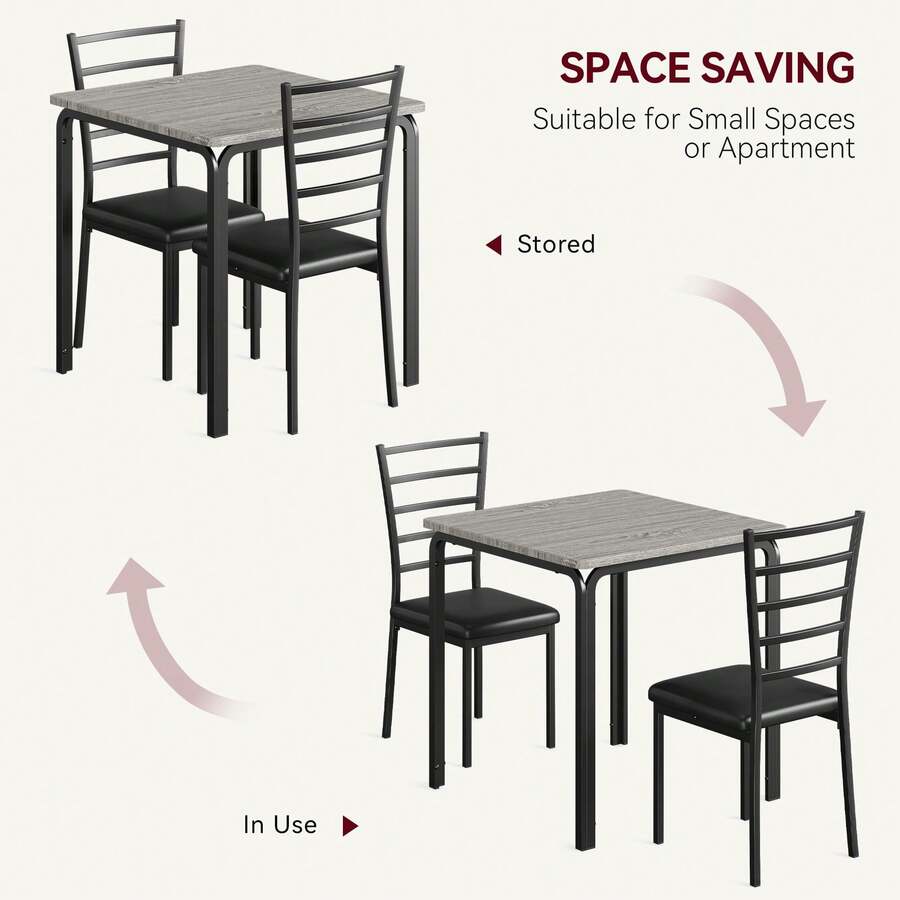 Dining Table For 2, Includes A Small Table And Two Chairs. 2Person