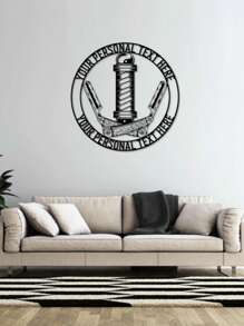 115/5000 A Custom Wrought Iron Barber Pole Shop Metal Logo Gift. Custom Hairdresser's Name Monogram For Gift, Store Opening, Birthday, Anniversary, Retirement, Housewarming, Or Mother's Day, Father's Day Personalized Vintage Hairdresser Chair Metal Logo. Design Your Personalized Barbershop Tool Metal Logo Today And Add A Unique Name, Text Or Date. Valentine's Day, Valentine's Day Decor Gifts Graduation Home Decor Back To School Room Decor School Supplies - Black - View 8