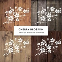 Szablon Kwiat Wiśni Do Malowania Na Drewnie, Płótnie - Wielokrotnego Użytku Szablony Rysunkowe Do Rzemiosła, Ściany, Sztuki, Mebli - Szablony Kwiatowe Wystrój Domu Powrót Do Szkoły, Powrót Do Szkoły, Artykuły Szkolne