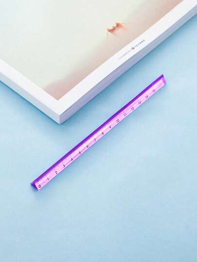 1pc Transparent Triangle Ruler Multi-Function Unmarked Style 3D Graduated Scale Stationery Tool Back To School,Rulers