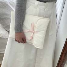 1PC Ballet-Style Pink Bow Fluffy Laptop Tablet Bag - Multicolor - View 12