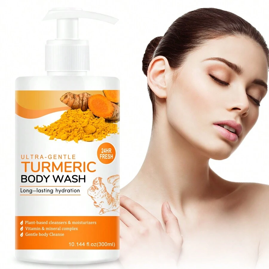 LANEMAY 300ml 姜黄沐浴露 - 亮肤沐浴露，深层温和保湿 - 白色 - 查看 1