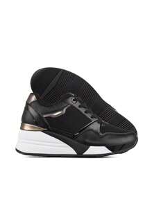 WEIDE Tenis Mujer - Zapatillas de Deporte para Mujeres - Zapatillas de Moda con Suela Alta, Comodidad y Estilo, Calzado Transpirable con Plantilla de Espuma, Perfectas para Actividades al Aire Uso Diario - Negro - Ver 10