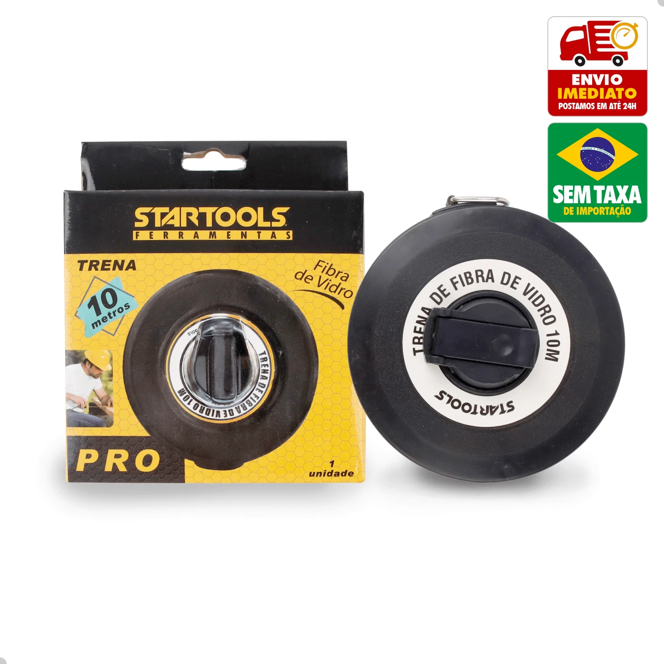 Round Fiberglass Tape Measure 10 Meters Professional Long Tape Measure StarTools AR0114 - màu đen - Xem 1