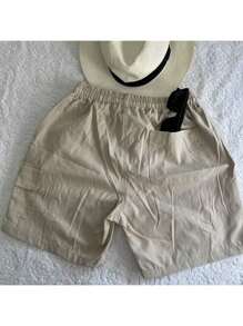 Men's Bermuda Cargo Shorts With Twill Pocket - 米色 - 查看 2