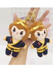 Colgante con mochila del Rey Mono, llavero de peluche de mono, apto para mochilas, bolsos, llaves, decoración del hogar, como regalo para vacaciones, cumpleaños, Navidad o Halloween - Multicolor - Ver 3