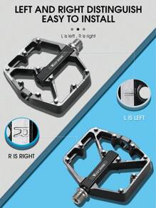 WEST BIKING 1 Pair WEST BIKING Bicycle Aluminum Alloy Bearings Lubricated Platform Pedals, Mountain Bike Riding Equipment