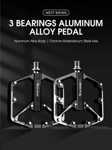 WEST BIKING 1 Pair WEST BIKING Bicycle Aluminum Alloy Bearings Lubricated Platform Pedals, Mountain Bike Riding Equipment