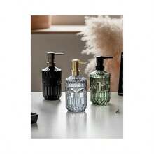 Liquid Soap Dispenser Bottle 450ml Glass Ceramic Luxury For Home Bathroom Decoration - trắng - Xem 6