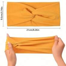 1 szt. szeroka miękka damska opaska do włosów, modne bandany w stylu boho, elastyczne opaski do jogi, akcesoria do włosów, opaski na głowę, wiązane, rozciągliwe, antypoślizgowe, duże opaski do jogi, bieganie, duży sportowy turban, opaska do włosów, jesienno-zimowa, na wakacje, elegancki szalik dla kobiet