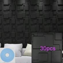 3D-Wandpaneele, Polystyrol-Wandverkleidung, Deckenverkleidungspaneele, Deckenpaneele, Wanddekorationspaneele, Polystyrol, 30 x 30 cm, 3 mm Dicke