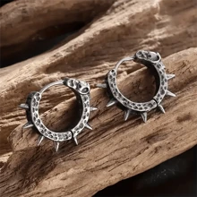 1 pieza Pendiente gótico vintage para hombres - Estilo punk rock, cobre de baja alergia - S8 - Ver 5