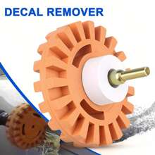 4inch Decal Removal Eraser Electric Rubber Removal Wheel Rubber Wheel And 12 X12inch 400 GSM Microfiber Towels For Removing Auto Paint Decals Adhesive Remove Vinyl Decals, Pinstripes, Stripes, Stickers, Graphics