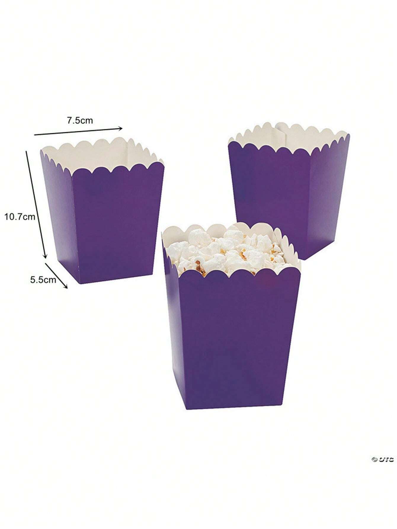 10pcs Plain Popcorn Box Fries Box Chicken Nuggets Box Disposable Baking