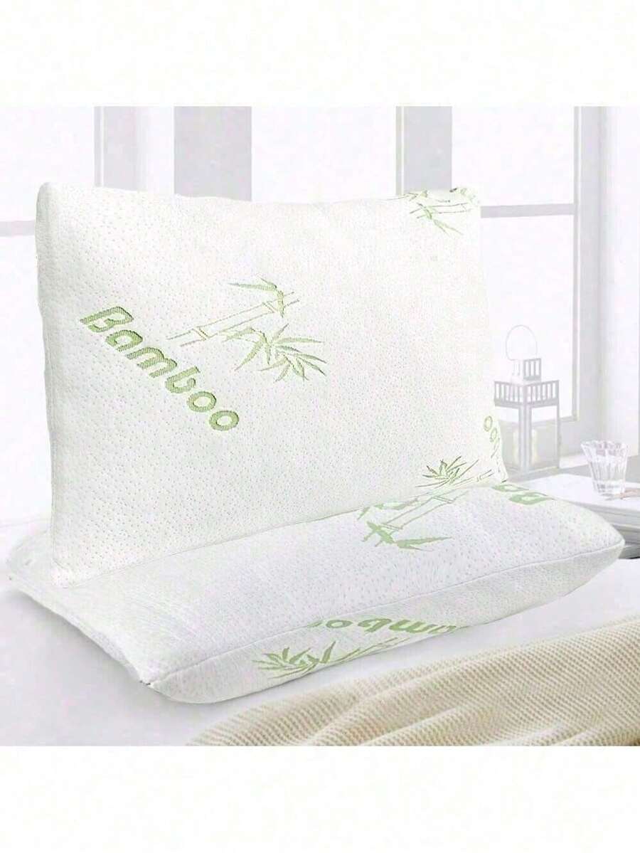 Shredded Memory Foam Fill Bamboo Fiber Bed Pillow Moldable Breathable