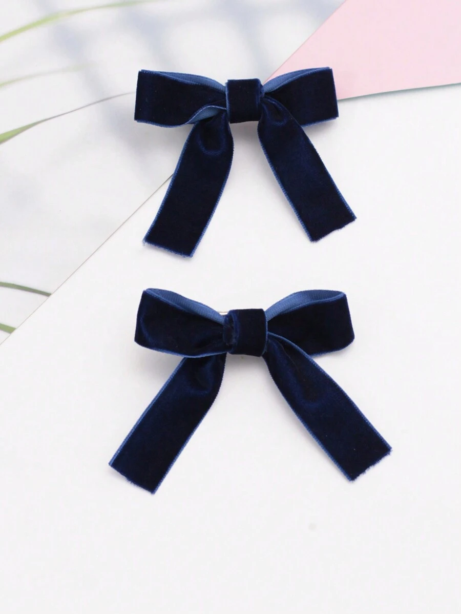 2pcs/Pack Y2K Style Women Velvet Butterfly Hair Clips, Elegant & Cute For Daily Outfit, Party & Event Accessories Valentine's Day,Hair Barrettes Claw Clips