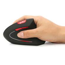 Hxsj 2.4g Ergonomic Wireless Vertical Mouse (2400dpi, Adjustable Led) Without Battery, Suitable For Home Office Use