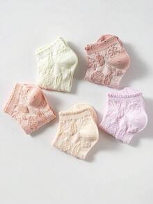 20 Pairs/Pack Women's Short Socks With Patterns Of Floral, Bowknots; Soft, Comfortable, Casual And Stylish Design Suitable For Daily Life, Random Styles - Multicolor - View 5