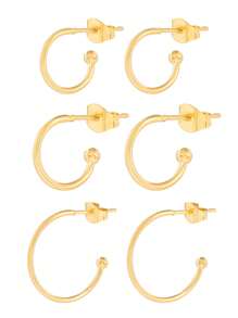 10pcs Stainless Steel Earring Hoops With Bead, Suitable For DIY Jewelry Making Materials And Accessories - DIY Earrings - View 10