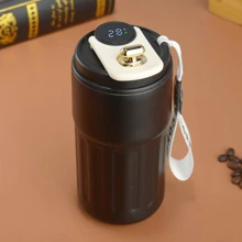 1 个 450ML/15.2oz 触摸显示杯带温度指示器，316 不锈钢双层防漏保温瓶，防滑设计适用于咖啡和茶水瓶返校 - 彩色 - 查看 17