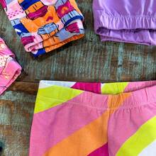 Kit 4 Girls' Knee-Length Cycling Shorts In Cotton Assorted Prints - Nhiều màu - Xem 6