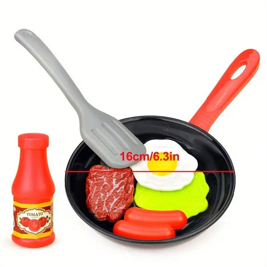 8Piece Kitchen Food Toy Simulation Cookware Game Set Pretending To
