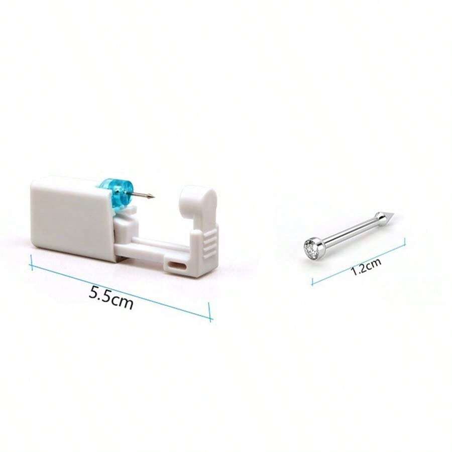 3PCS Disposable Self Nose Piercing Gun With BuiltIn Stainless Steel