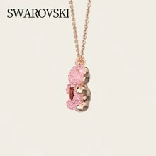 Swarovski TEDDY:PEND HRT LROS/ROS 5642976 Ladies' Teddy Bear Pink Rose Gold Pendant Necklace, Elegant Jewelry For Daily Wear, Holiday Gift - Pink - View 2