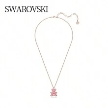 Swarovski TEDDY:PEND HRT LROS/ROS 5642976 Ladies' Teddy Bear Pink Rose Gold Pendant Necklace, Elegant Jewelry For Daily Wear, Holiday Gift - Pink - View 9