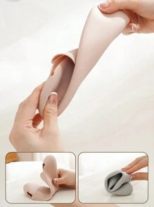 1 pieza Estuche de silicona para almacenar brochas de maquillaje, a prueba de polvo y agua, compacto y portátil para brochas de maquillaje, lápices de cejas, rímel y otros artículos de maquillaje - Bolsa de maquillaje, organizador de maquillaje, artículos escolares