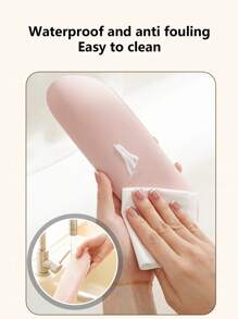 1 pieza Estuche de silicona para almacenar brochas de maquillaje, a prueba de polvo y agua, compacto y portátil para brochas de maquillaje, lápices de cejas, rímel y otros artículos de maquillaje - Bolsa de maquillaje, organizador de maquillaje, artículos escolares