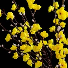1 件装人造花丝绸梅花花束假冬季房间装饰秋季装饰丝绸花束假植物用于秋季装饰婚礼花瓶用于家庭餐厅卧室装饰、节日生日派对配件、户外花园装饰、情人节、礼物 - 彩色 - 查看 10