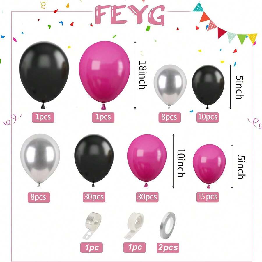 108/95/103/98pcs Rose Red Yellow Purple Blue Black Silver Retro Cocoa