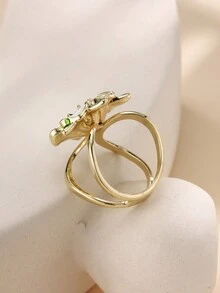 2pcs Camellia Shaped Zinc Alloy Scarf Clips, Bowknot Clasp For Scarves, Shawls - Gold - View 3