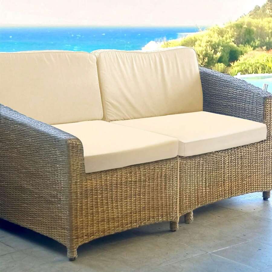 2Pcs Outdoor Sofa Cushion Covers, Waterproof Patio Couch Cushions