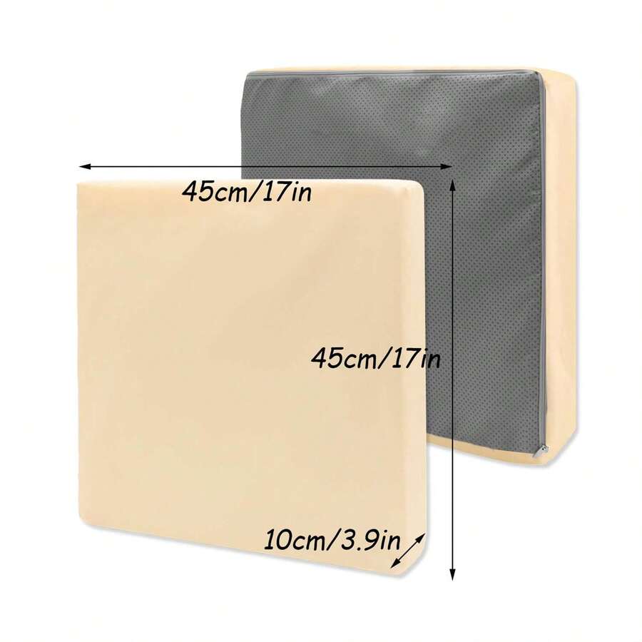 2Pcs Outdoor Sofa Cushion Covers, Waterproof Patio Couch Cushions