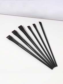 2pcs/Set (Large + Small) Flat Concealer Makeup Brush, Fine Tip Eyeliner Brush & Angled Eyeshadow Brush - Multicolor - View 4