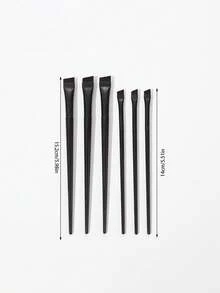 2pcs/Set (Large + Small) Flat Concealer Makeup Brush, Fine Tip Eyeliner Brush & Angled Eyeshadow Brush - Multicolor - View 2