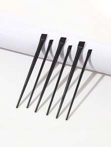 2pcs/Set (Large + Small) Flat Concealer Makeup Brush, Fine Tip Eyeliner Brush & Angled Eyeshadow Brush - Multicolor - View 5