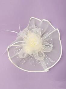 1 buc pălării Fascinators pentru femei anii '50 accesoriu de cap cu voal flori cocktail nuntă petrecere ceai biserică Derby pălărie