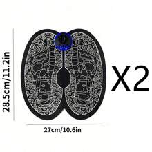 Rechargeable Electric Foot Massager - Improve Blood Circulation & Relax Muscles - Perfect Remote Control Pad Relieve Pain, Fatigue For Men & Women