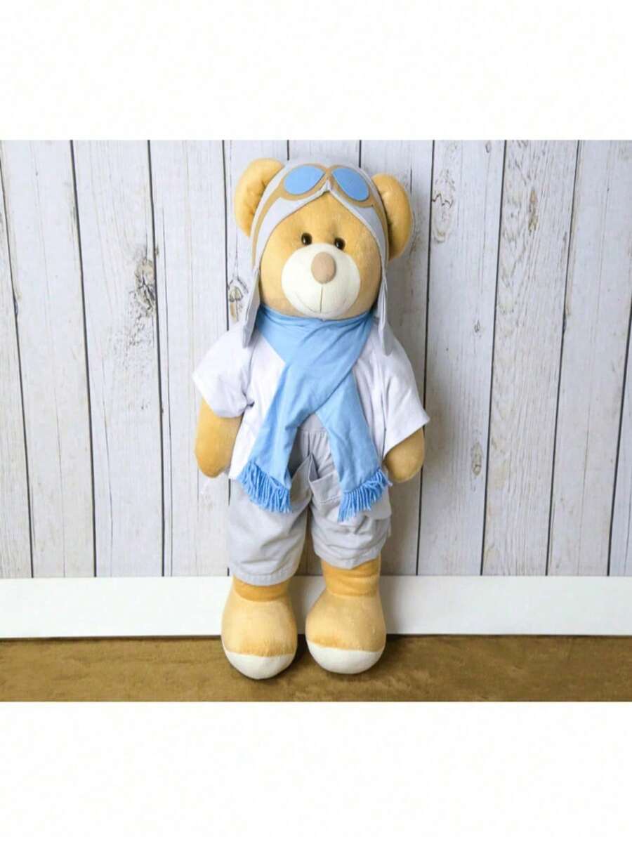 Aviator Teddy Bear Diaper Holder 65cm - Baby's Room - 白色,灰色和藍色 - 查看 1
